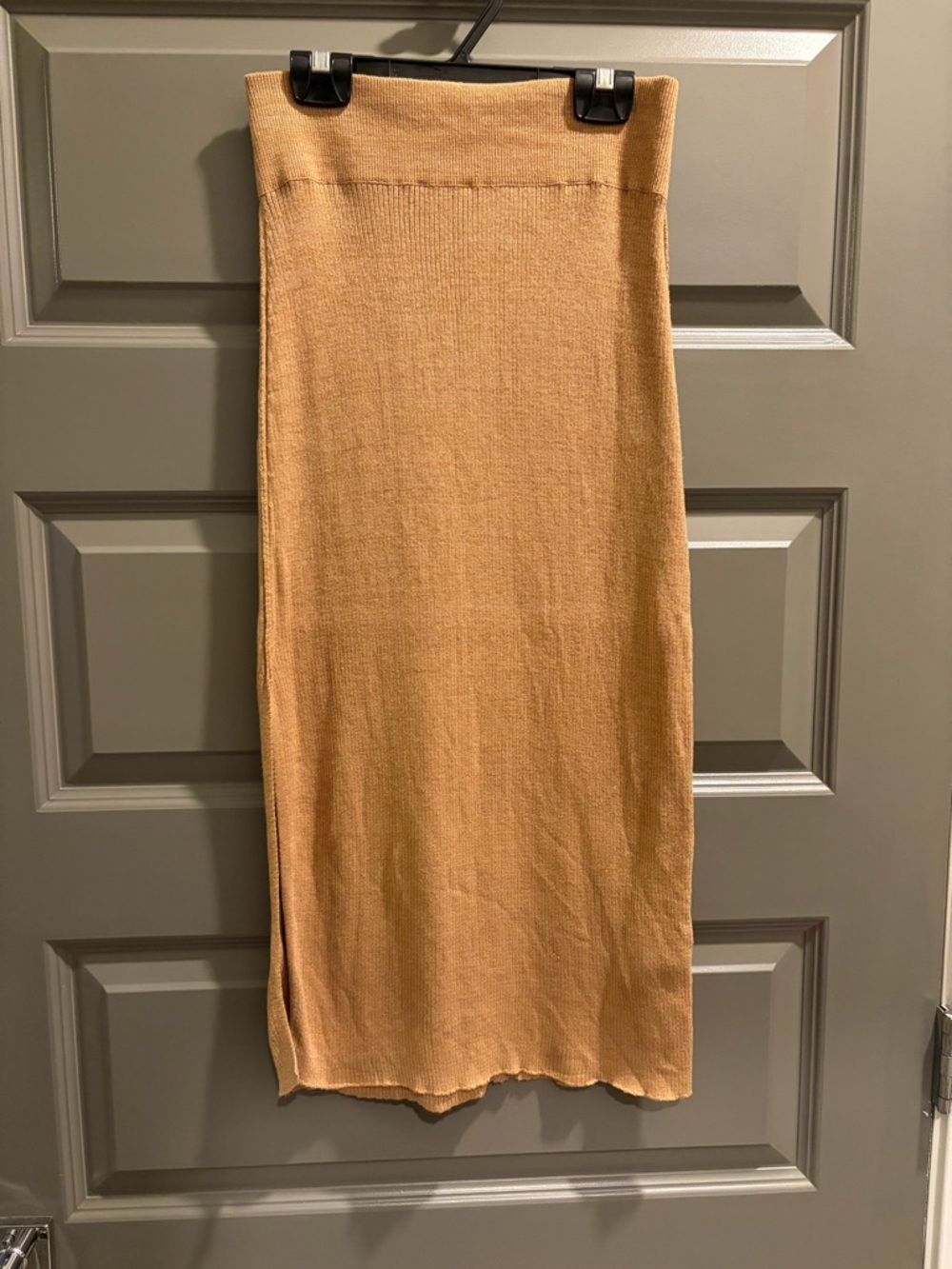 Free People Women's XS Knit Midi Skirt in Caramel / Tan Color